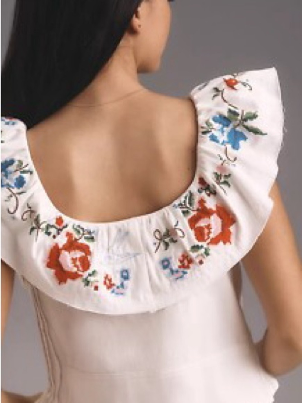 Anthropologie Pilcro Embellished Ruffle Collar Top Size Large - Picture 2 of 9